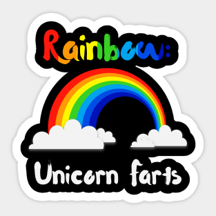 Rainbows: Unicorn Farts - Mythical Magical Horse Horn Sticker